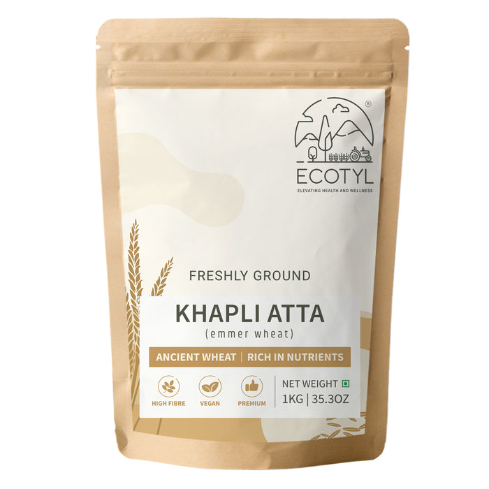 Khapli Atta | Emmer Wheat | Low Gluten | 1Kg