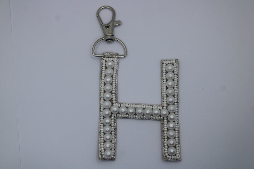 Pearl Monogram 'H' Bag Charm