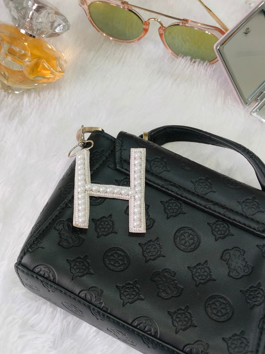 Pearl Monogram 'H' Bag Charm