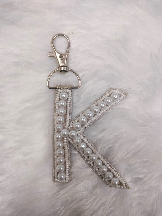 Pearl Monogram 'K' Bag Charm