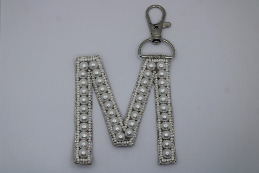 Pearl Monogram 'M' Bag Charm