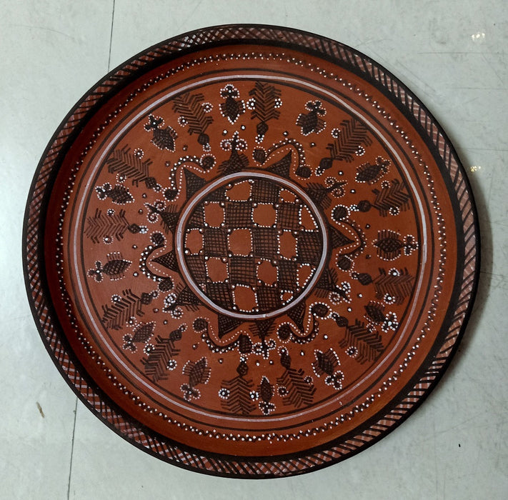 Kutch Painted Pottery Platter