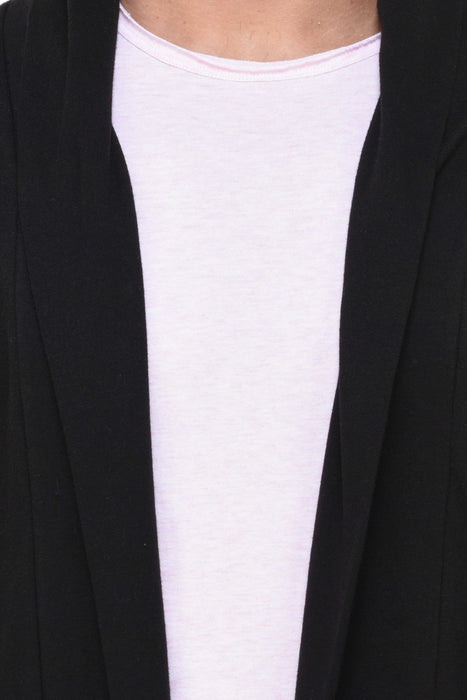 Black Open Long Cardigan Full Sleeve Shrug for Men