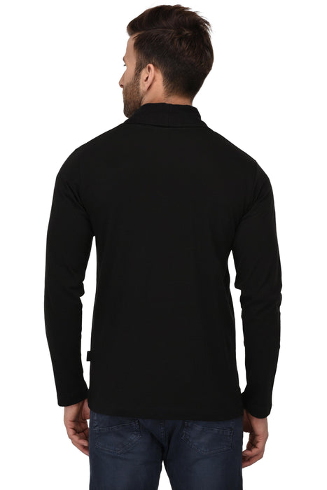 Black Open Cardigan Full Sleeve Shrug For Men