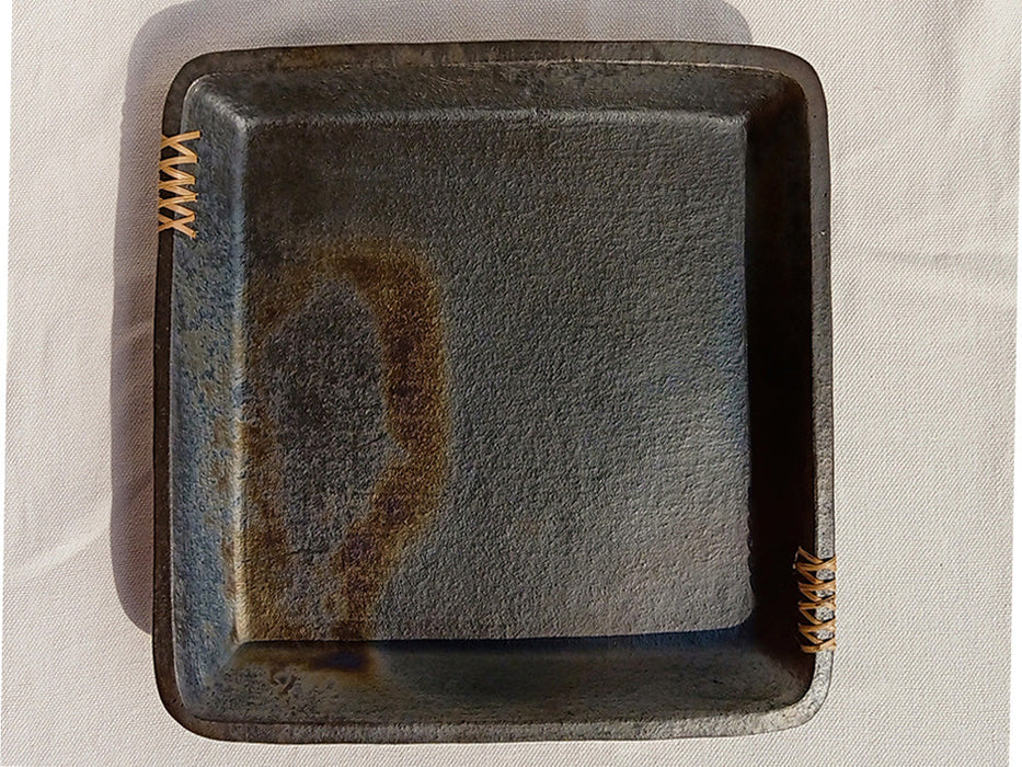 Longpi Black Pottery Tray Square