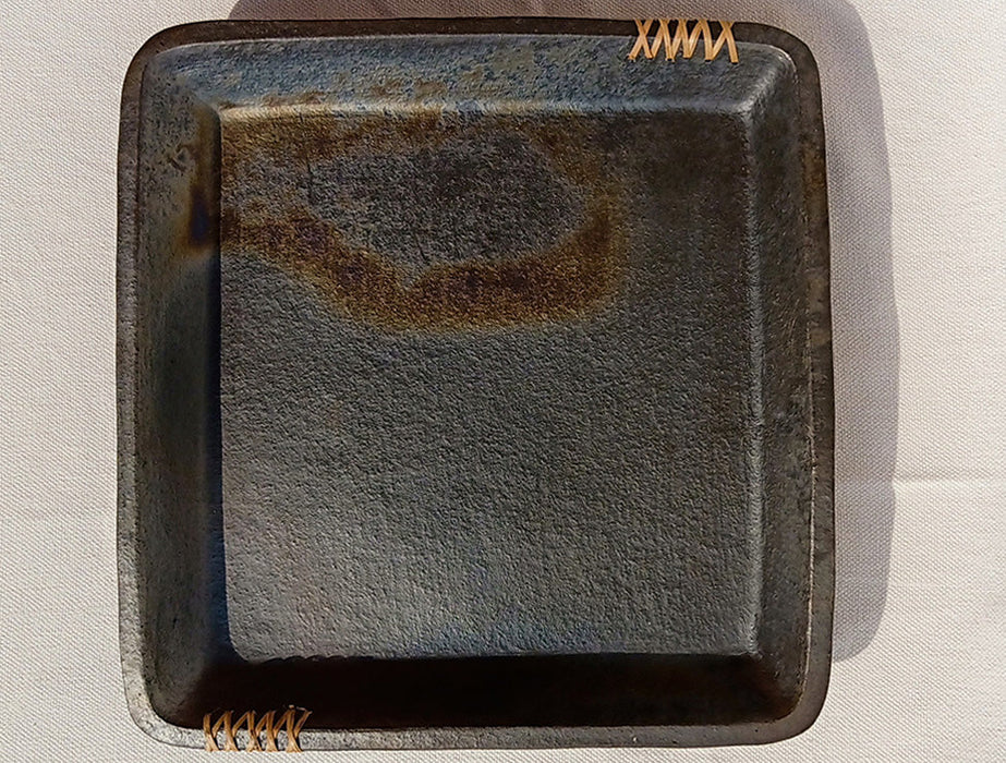 Longpi Black Pottery Tray Square