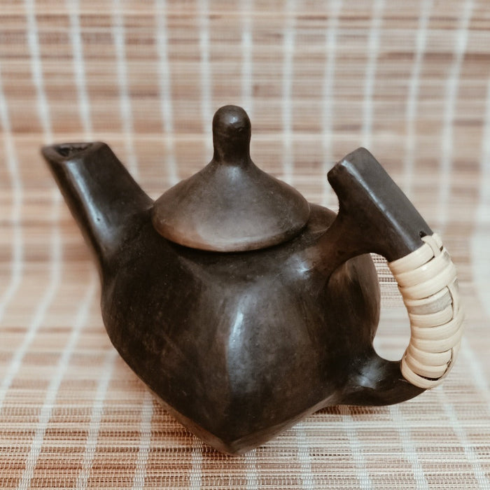 Longpi Black Pottery Small Triangular Tea Pot