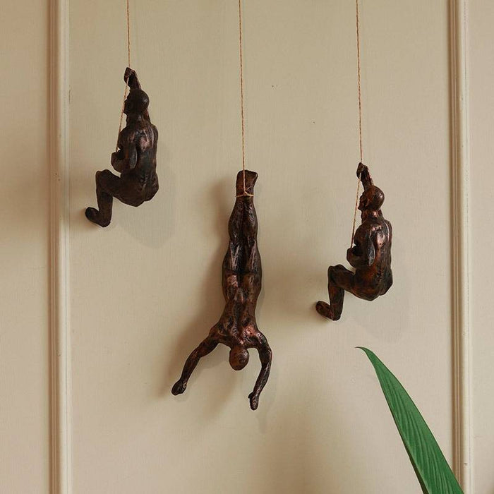 The Climbing crew Wall Hanging (Set of 3)-Copper