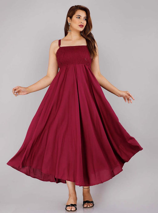 Sleeveless Dress (Wine)