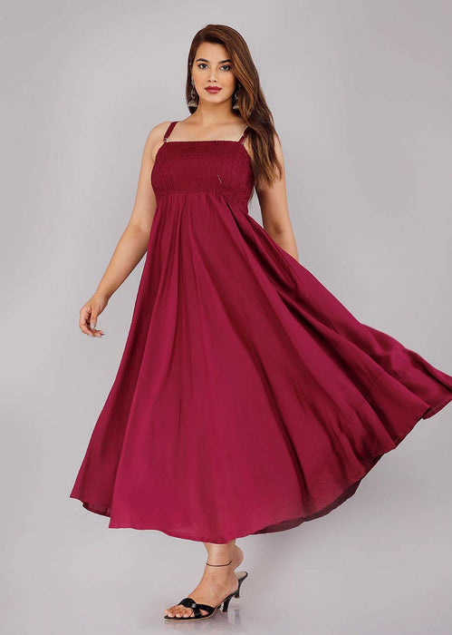 Sleeveless Dress (Wine)