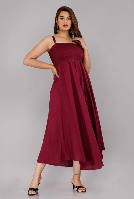 Sleeveless Dress (Wine)