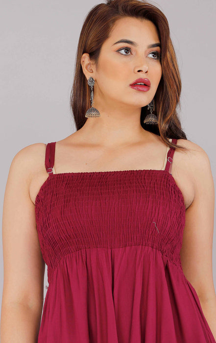 Sleeveless Dress (Wine)