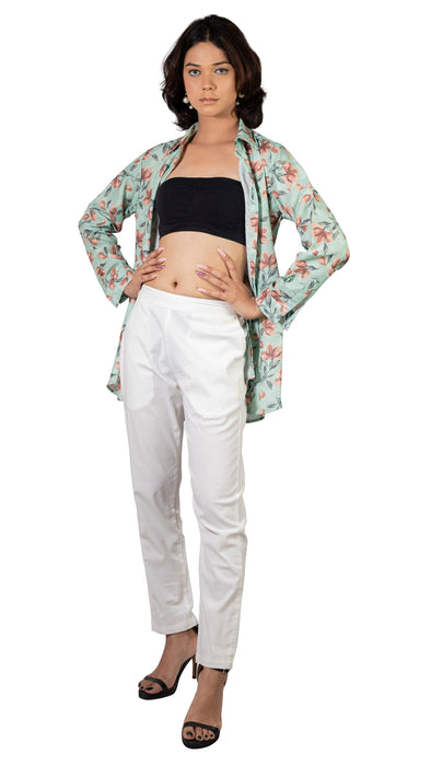 Women Minty Meadows Printed Shirt-CK-MINTY MEADOWS