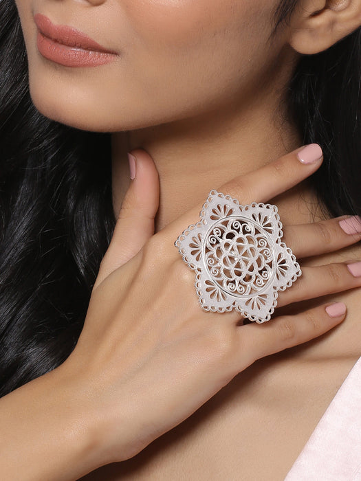 Gul Bahaar Ring - Silver