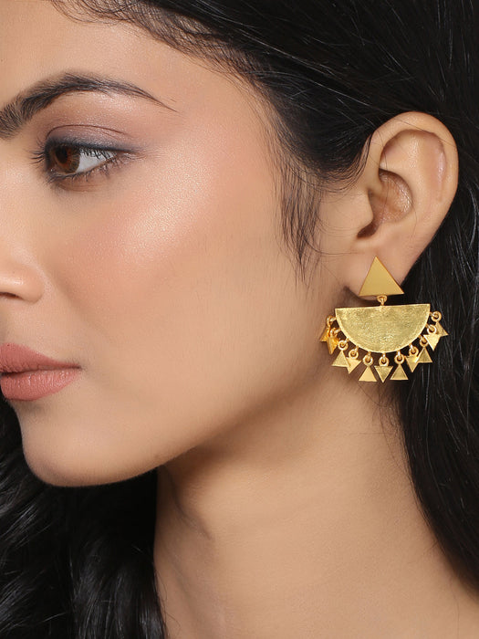 Aster Chaandbali Earrings- Golden