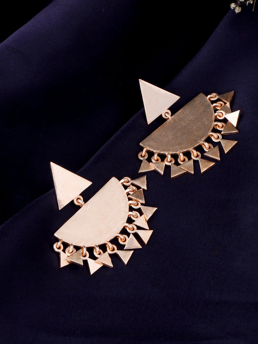 Aster Chaandbali Earrings - Rose Gold