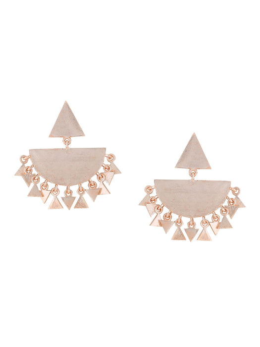 Aster Chaandbali Earrings - Rose Gold