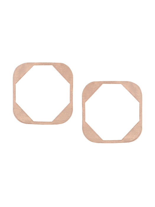 Tile Earrings - Rose Gold