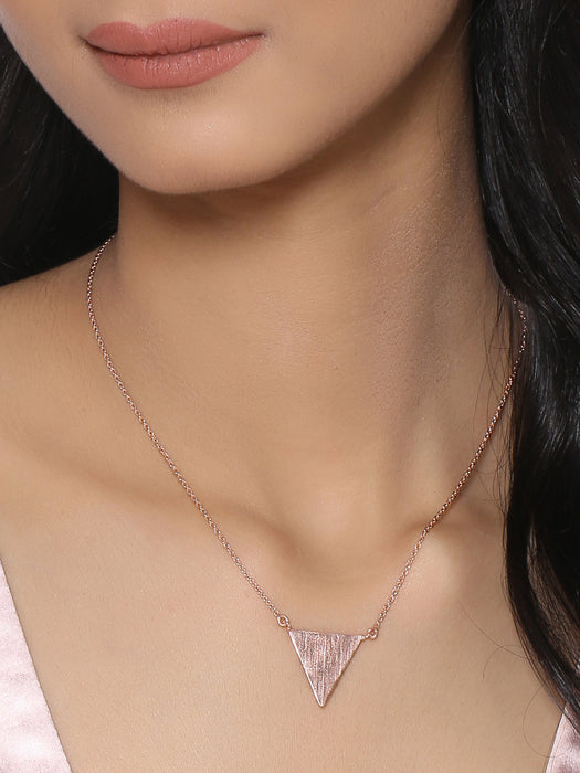 Triangle Necklace - Rose Gold