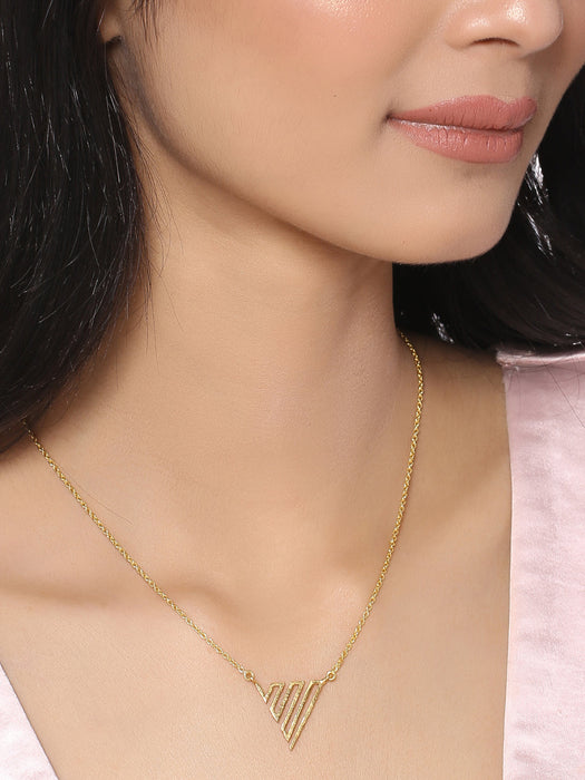 Zig Zag  Necklace - Golden