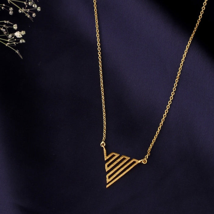 Zig Zag  Necklace - Golden