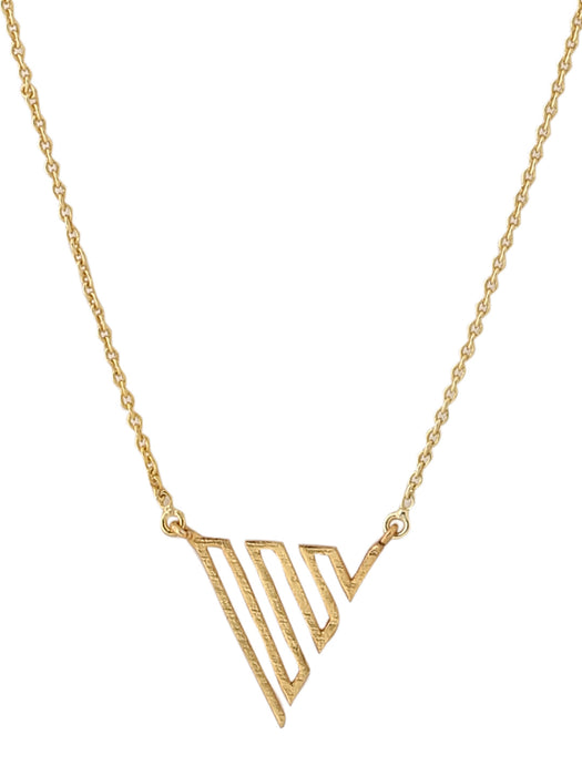 Zig Zag  Necklace - Golden