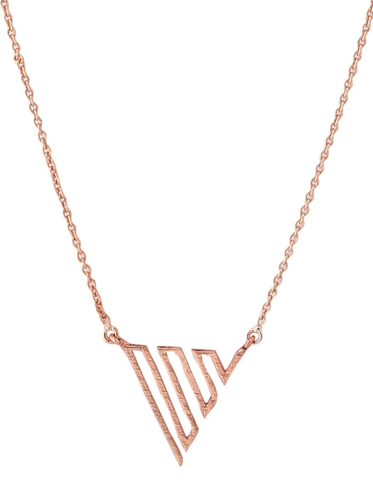 Zig Zag Necklace - Rose Gold