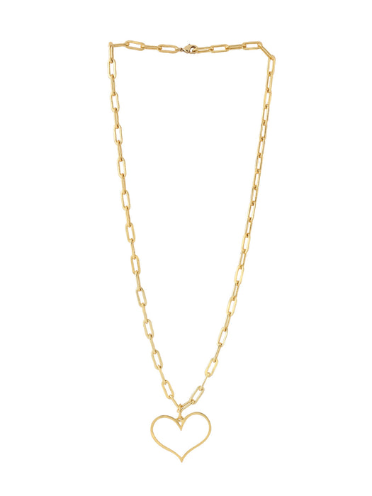 Happy Heart Necklace - Golden