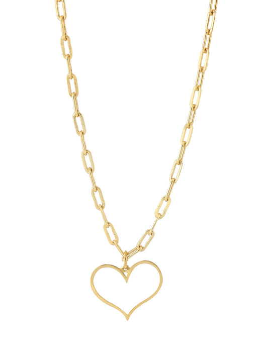 Happy Heart Necklace - Golden