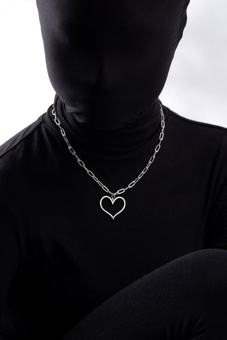 Happy Heart Necklace - Silver