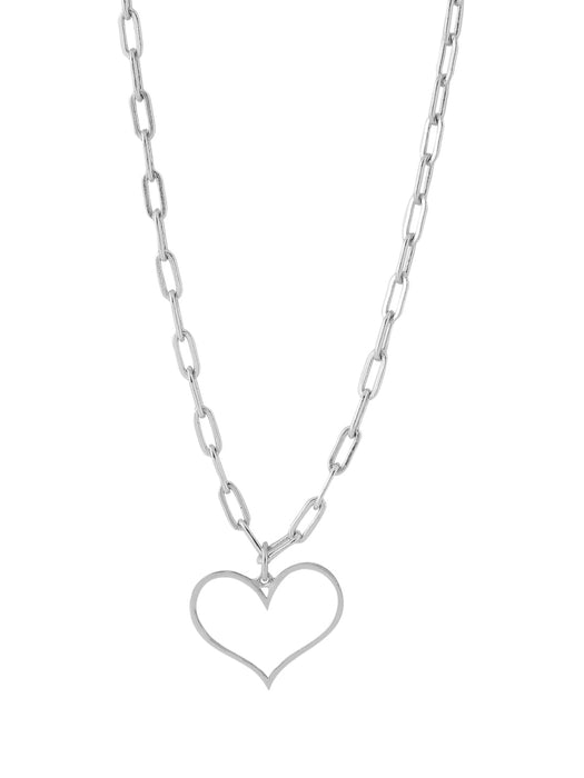 Happy Heart Necklace - Silver