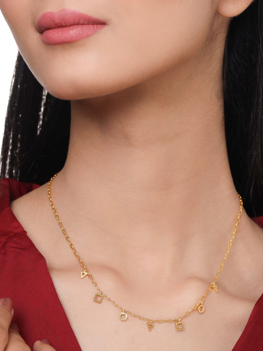 Sakshi Sindwani-River Necklace Golden