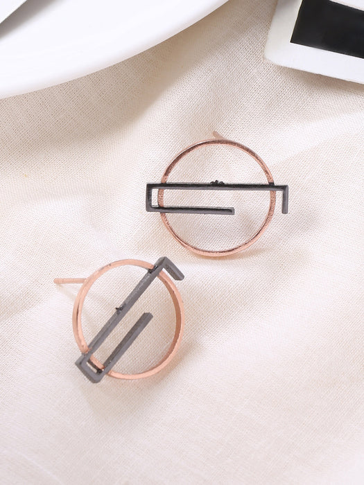 Curio Earrings - Rose Gold/Black