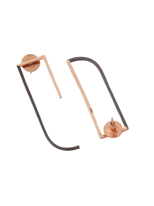 Partial Earrings - Rose Gold/Black