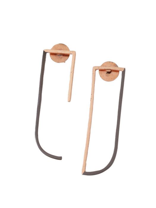 Partial Earrings - Rose Gold/Black