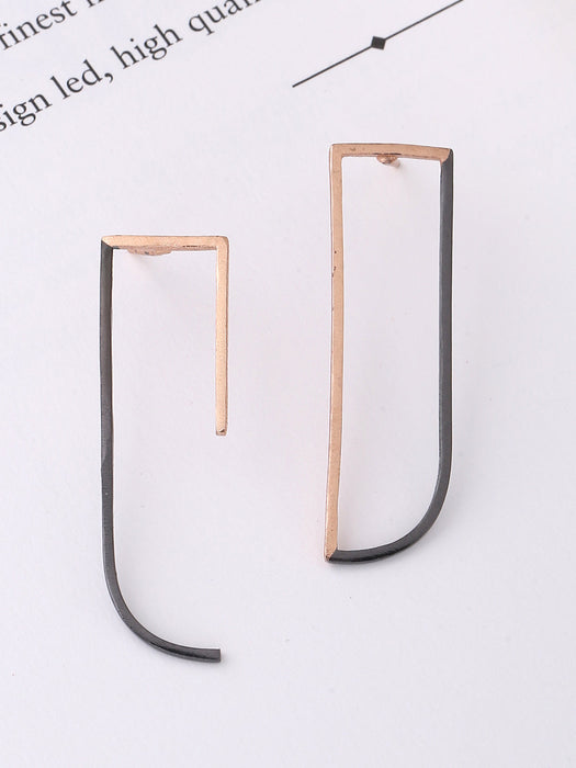 Partial Earrings - Rose Gold/Black