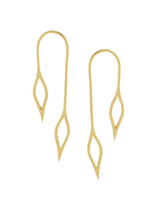 Foliage Earrings - Golden