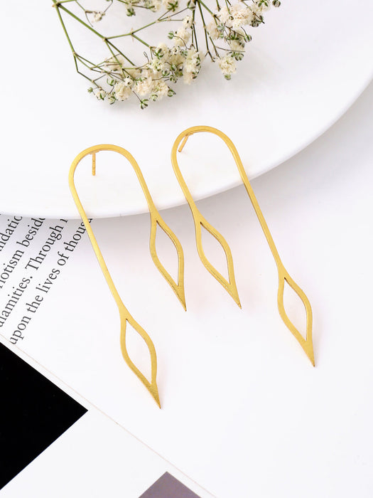 Foliage Earrings - Golden