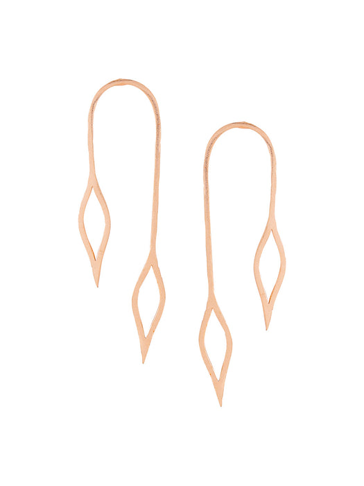 Foliage Earrings - Rose Gold