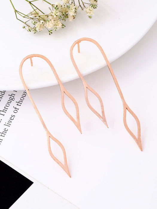 Foliage Earrings - Rose Gold