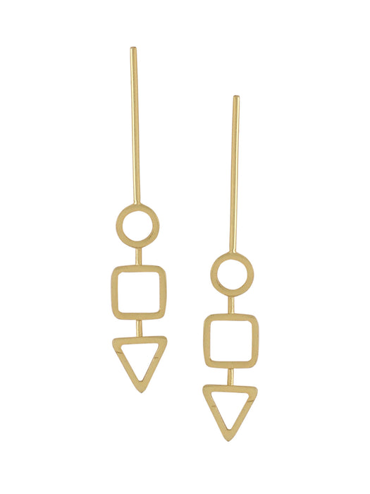 Linear Earrings - Golden