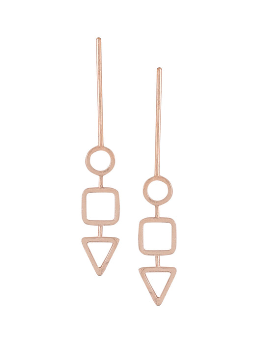 Linear Earrings - Rose Gold