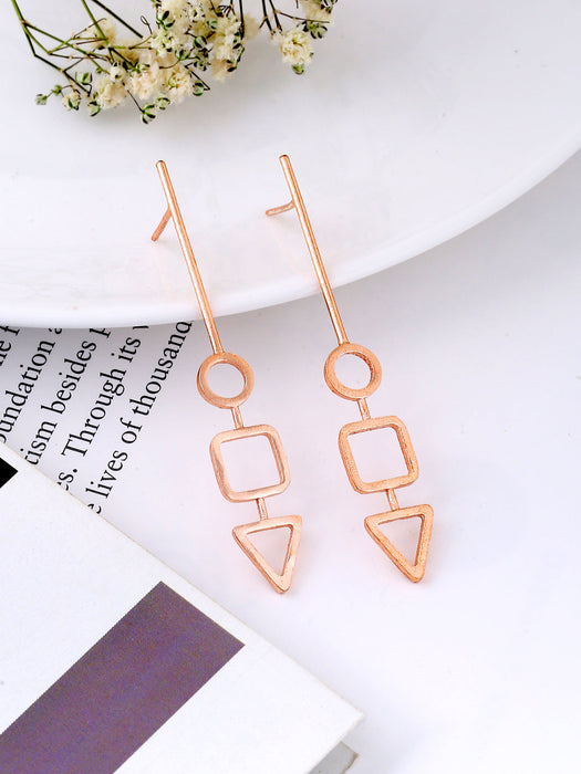 Linear Earrings - Rose Gold