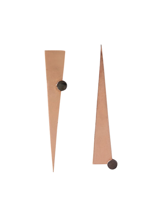 Tercet Earrings - Rose Gold/Black