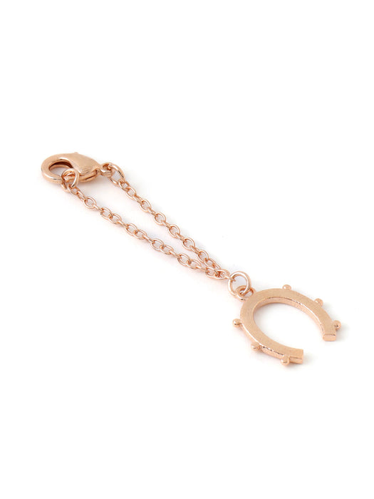 Horseshoe Watch Chain Charm - Rosegold