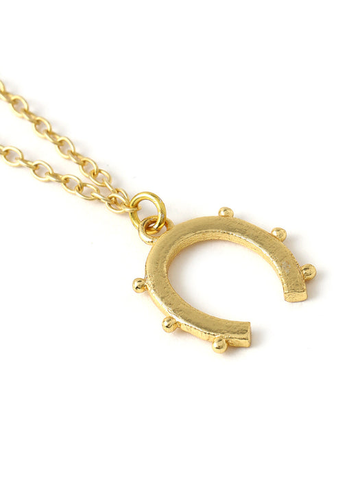 Horseshoe Watch Chain Charm - Golden