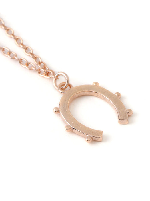 Horseshoe Watch Chain Charm - Rosegold