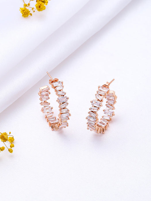 Crystal Hoops - Rosegold