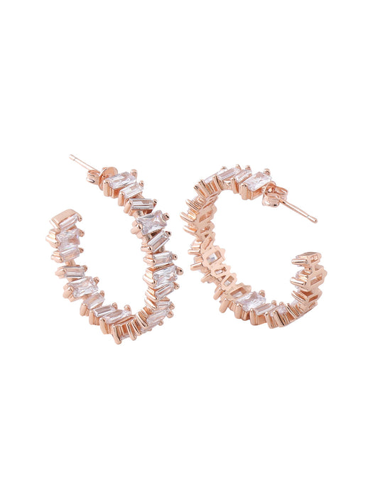 Crystal Hoops - Rosegold