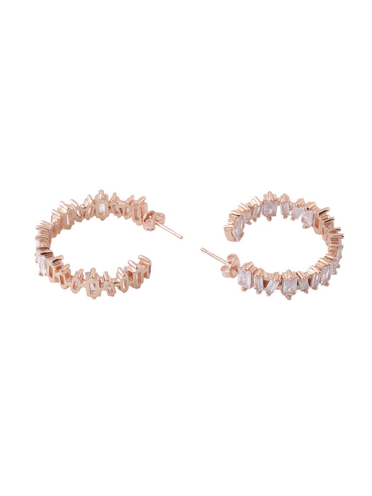 Crystal Hoops - Rosegold